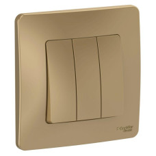 Выключатель 3-кл. СП Blanca 10А IP20 (сх. 1+1+1) 250В титан SE BLNVS100504