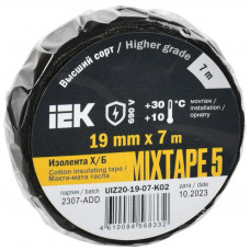 Изолента Х/Б 19мм 7м MIXTAPE 5 IEK UIZ20-19-07-K02