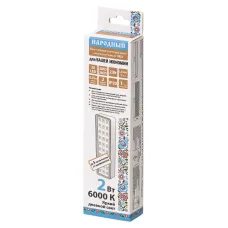 Светильник светодиодный аккумуляторный СБА 30 LED, DC, Li-ion 3,7 В 1 А*ч, 3-5 ч, пластик, Народный