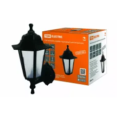 Светильник садово-парковый НБУ 06-60-001 шестигр., настенный, пластик, расс.пластик, черный TDM
