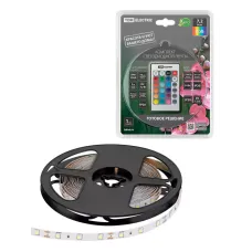 Комплект светодиодной ленты SMD5050-30 LED/м-12 В-7,2 Вт/м-IP20-RGB (5 м), 24 Вт, IR-контроллер TDM