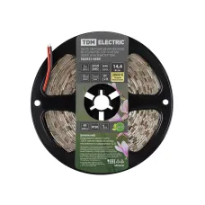 Лента светодиодная SMD5050-60 LED/м-IP20-12 В-14,4 Вт/м-3000 К (5 м) блистер TDM