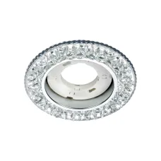 Светильник встраиваемый СВ 03-09 GX53 230В LED подсветка 5 Вт зеркальный/хром TDM