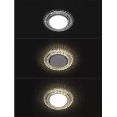 Светильник встраиваемый СВ 03-12 GX53 230В LED подсветка 5 Вт зеркальный/хром TDM