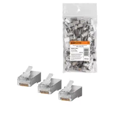 Разъем RJ-45 FTP для кабеля кат. 5Е, 8P8C (100шт) TDM
