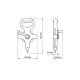 Мерная лента, 50 м х 13 мм, стальное полотно, открытый корпус, штык для фиксации 