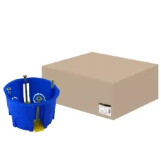 Установочная коробка СП D68х45мм, саморезы, пл. лапки, синяя, IP20, TDM