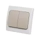 Выключатель 2-кл. скрытой установки IP54 10А серый 
