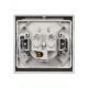 Розетка 2П+З скрытой установки IP54 16А серая 
