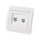 Розетка компьютерная RJ-45 + TФ (RJ-11) белая 