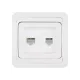 Розетка компьютерная RJ-45 + TФ (RJ-11) белая 