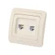 Розетка компьютерная RJ-45 + TФ (RJ-11) сл. кость 