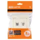 Розетка компьютерная RJ-45 + TФ (RJ-11) сл. кость 