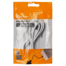 Дата-кабель, ДК 4, USB - micro USB, 1 м, белый, TDM
