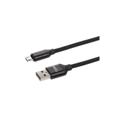 Дата-кабель, ДК 8, USB - USB Type-C, 1 м, тканевая оплетка, черный, TDM