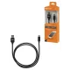 Дата-кабель, ДК 8, USB - USB Type-C, 1 м, тканевая оплетка, черный, TDM