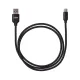 Дата-кабель, ДК 8, USB - USB Type-C, 1 м, тканевая оплетка, черный, TDM