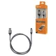 Дата-кабель, ДК 10, USB - micro USB, 1 м, тканевая оплетка, серый, TDM