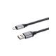 Дата-кабель, ДК 10, USB - micro USB, 1 м, тканевая оплетка, серый, TDM
