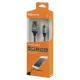 Дата-кабель, ДК 12, USB - Lightning, 1 м, тканевая оплетка, серый, TDM