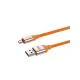 Дата-кабель, ДК 13, USB - micro USB, 1 м, силиконовая оплетка, оранжевый, TDM