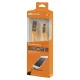 Дата-кабель, ДК 13, USB - micro USB, 1 м, силиконовая оплетка, оранжевый, TDM