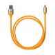 Дата-кабель, ДК 15, USB - Lightning, 1 м, силиконовая оплетка, оранжевый, TDM