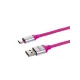 Дата-кабель, ДК 20, USB - USB Type-C, 1 м, силиконовая оплетка, розовый, TDM