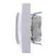 Розетка двойная 2П+З с защ. шт. и крышкой 16А 250В IP44 белая 