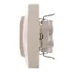 Розетка двойная 2П+З с защ. шт. и крышкой 16А 250В IP44 сл. кость 