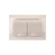 Розетка двойная 2П+З с защ. шт. и крышкой 16А 250В IP44 сл. кость 