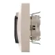Розетка двойная 2П+З с защ. шт. и прозрачной крышкой 16А 250В IP44 сл. кость 