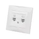 Розетка телефонная RJ11 + компьютерная RJ45 белая 