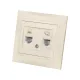 Розетка телефонная RJ11 + компьютерная RJ45 сл. кость 