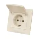 Розетка 2П+З 16А 250В IP44 с крышкой сл. кость 