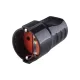 Кабельная розетка рифленая 2П+З 16А 250B черная TDM