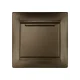 Розетка 2П+З 16А 250В IP44 с защ. шт. с крышкой бронза 