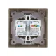 Розетка телефонная RJ11 + компьютерная RJ45 бронза 