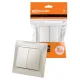 Выключатель на 2 направления 2 кл. 10А перламутр 