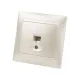 Розетка компьютерная RJ45  перламутр 