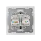Розетка телефонная RJ11 + компьютерная RJ45 перламутр 