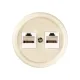 Розетка двойная компьютерная RJ45 сл. кость «Болонь» TDM