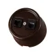 Розетка телефонная RJ11 + компьютерная RJ45 коричневая «Болонь» TDM