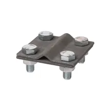 Зажим соединительный 4-х болтовой полоса-прут, полоса 30х4 - прут Ø6-10 мм, термодиффузия TDM