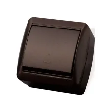 Кнопка звонковая открытой установки IP44 6А шоколад 