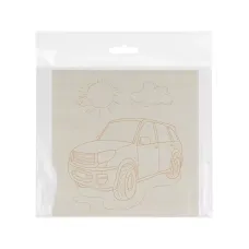 Доска для выжигания, Автомобиль, 150х150 мм, 1 шт., пакет, TDM