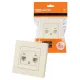 Розетка компьютерная двойная RJ45 сл. кость 