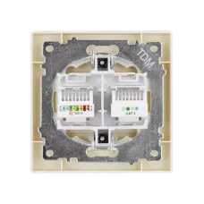 Розетка телефонная RJ11 + компьютерная RJ45 сл. кость 