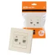 Розетка телефонная RJ11 + компьютерная RJ45 сл. кость 