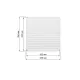 Решетка металл. усиленная 450х450, белая, с покрытием полимерной эмалью, TDM